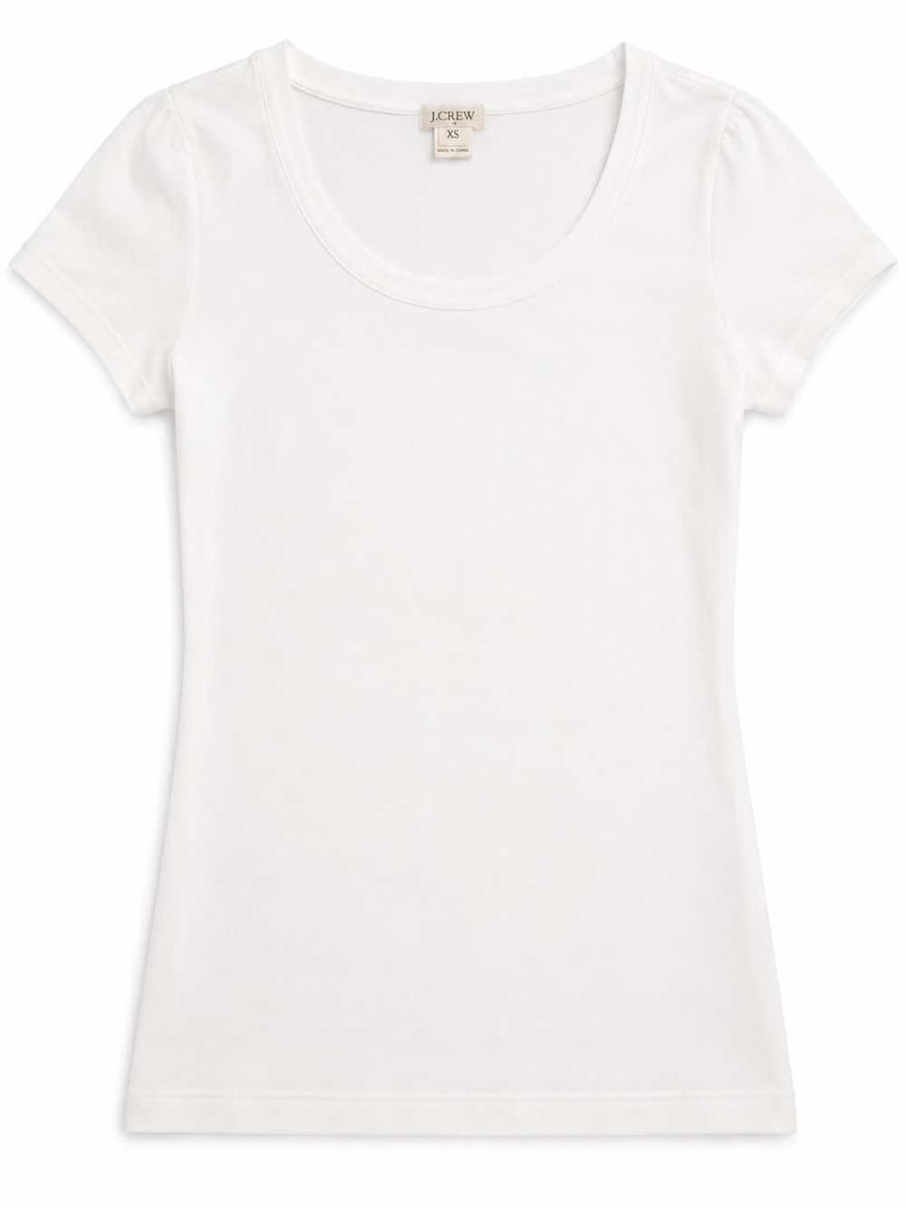 J. Crew Scoop Neck Short Sleeve Tee in White